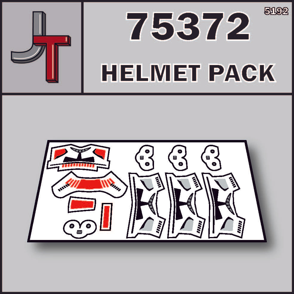 JONAK Toys Decal Sheet- 75372 Helmet Pack