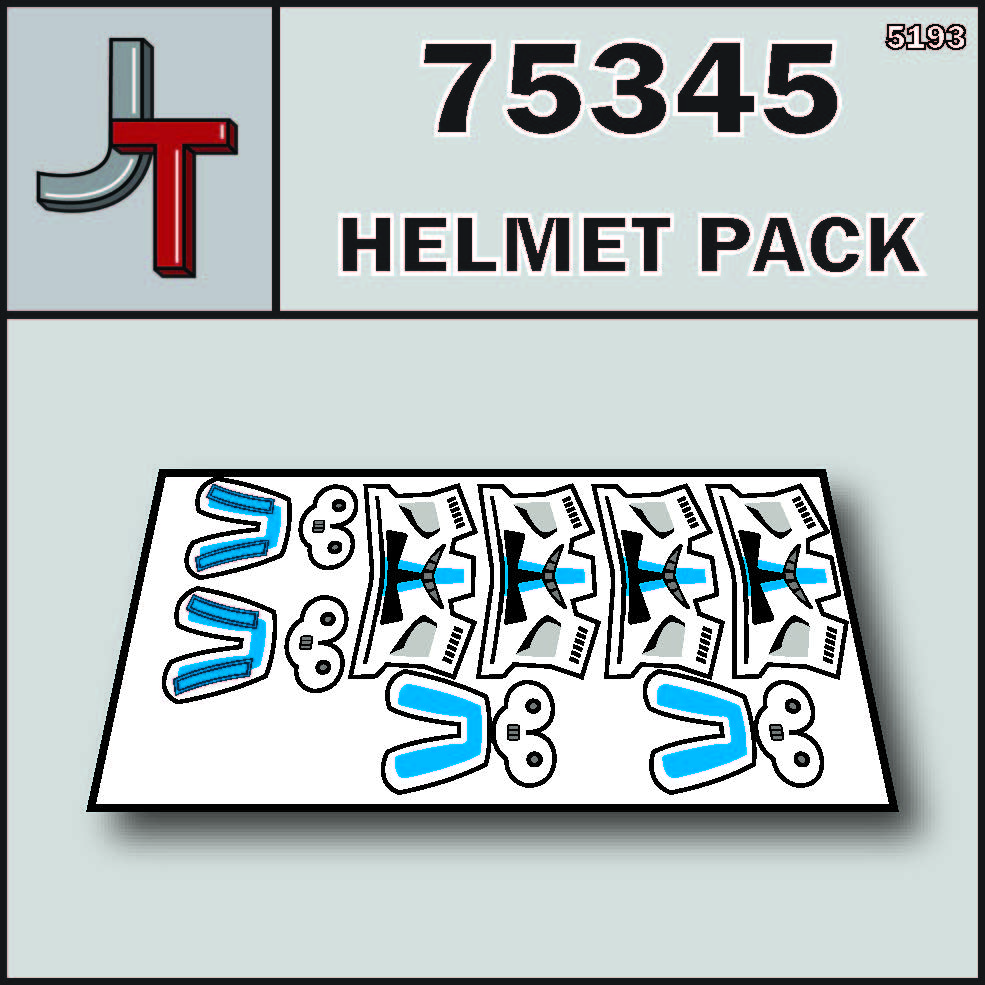 JONAK Toys Decal Sheet- 75345 Helmet Pack