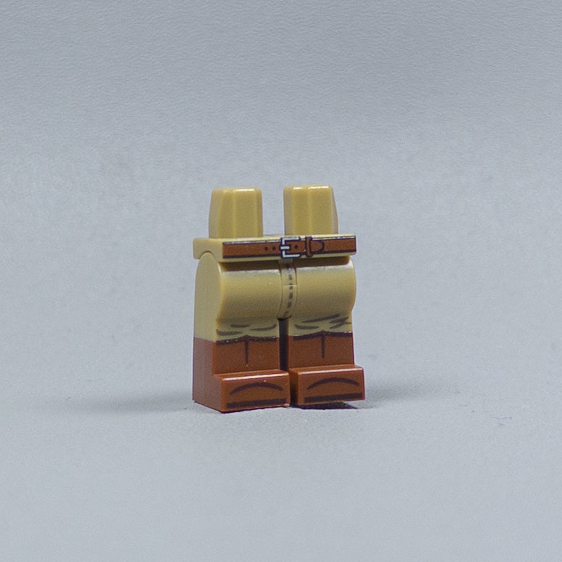 JONAK Toys UV Printed Legs- Dual Molded Pants + Boots (Dark Tan)