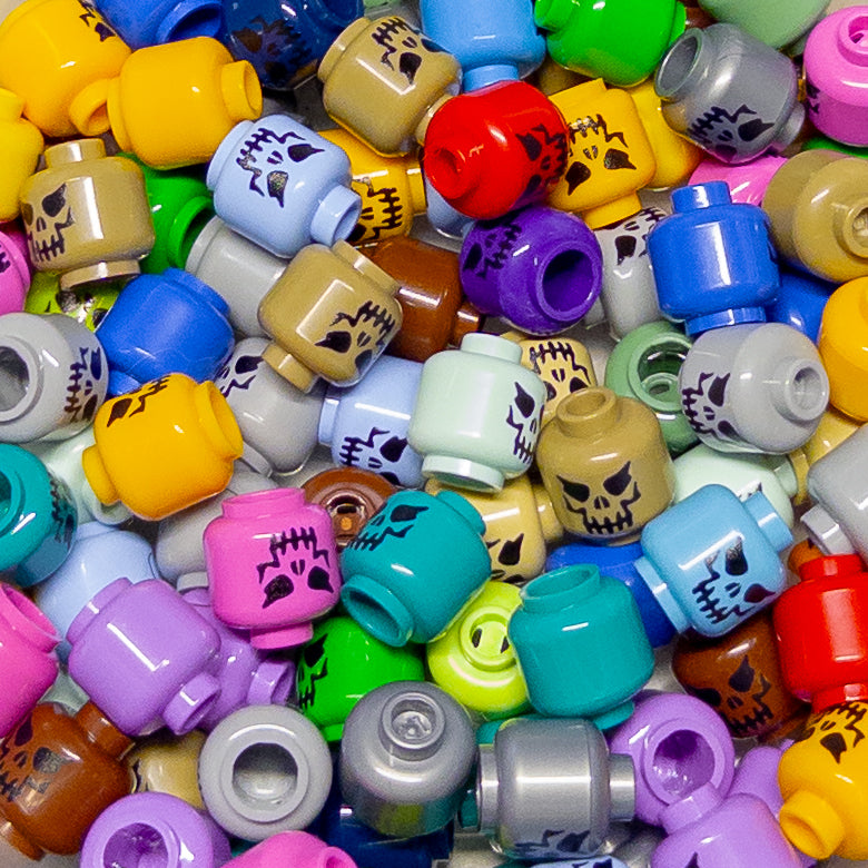 JONAK Toys UV Printed Heads- Evil Skull Random Color (Pack of 5)