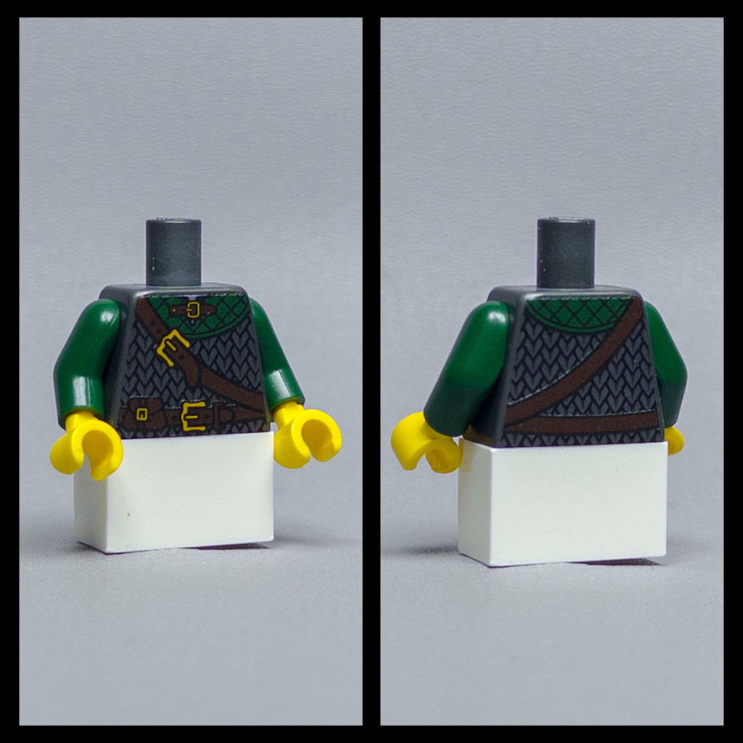 JONAK Toys UV Printed Torso- Scale Mail (Pearl Dark Grey & Dark Green)