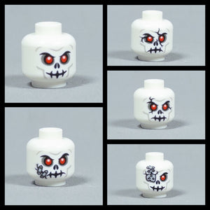 JONAK Toys UV Printed Heads- Skeleton Warriors (White)