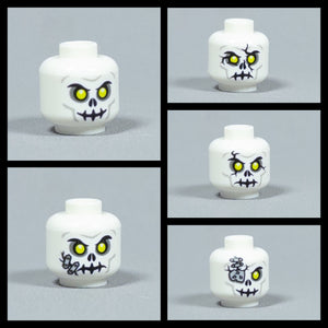 JONAK Toys UV Printed Heads- Skeleton Warriors (White)