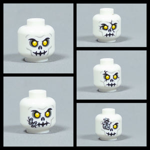 JONAK Toys UV Printed Heads- Skeleton Warriors (White)