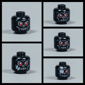 JONAK Toys UV Printed Heads- Skeleton Warriors (Black)