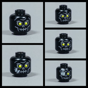 JONAK Toys UV Printed Heads- Skeleton Warriors (Black)