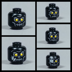 JONAK Toys UV Printed Heads- Skeleton Warriors (Black)