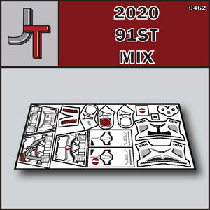 JONAK Toys Phase 2 Decal Sheet- 91st Mix (Assault, Heavy, Specialist or Officer)