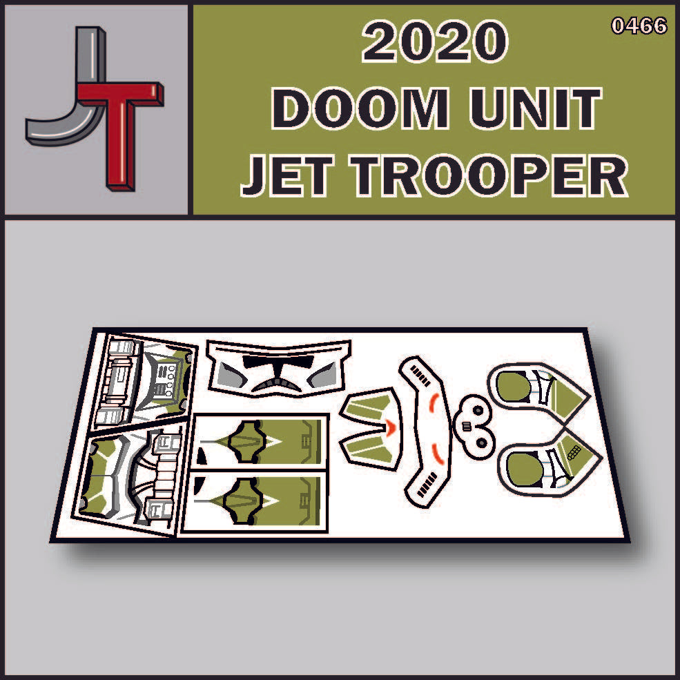 JONAK Toys Phase 2 Decal Sheet- Doom Unit Jet Trooper