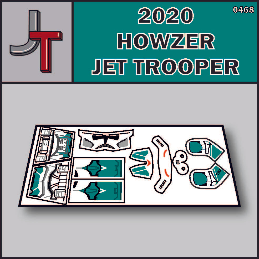 JONAK Toys Phase 2 Decal Sheet- Howzer Unit Jet Trooper