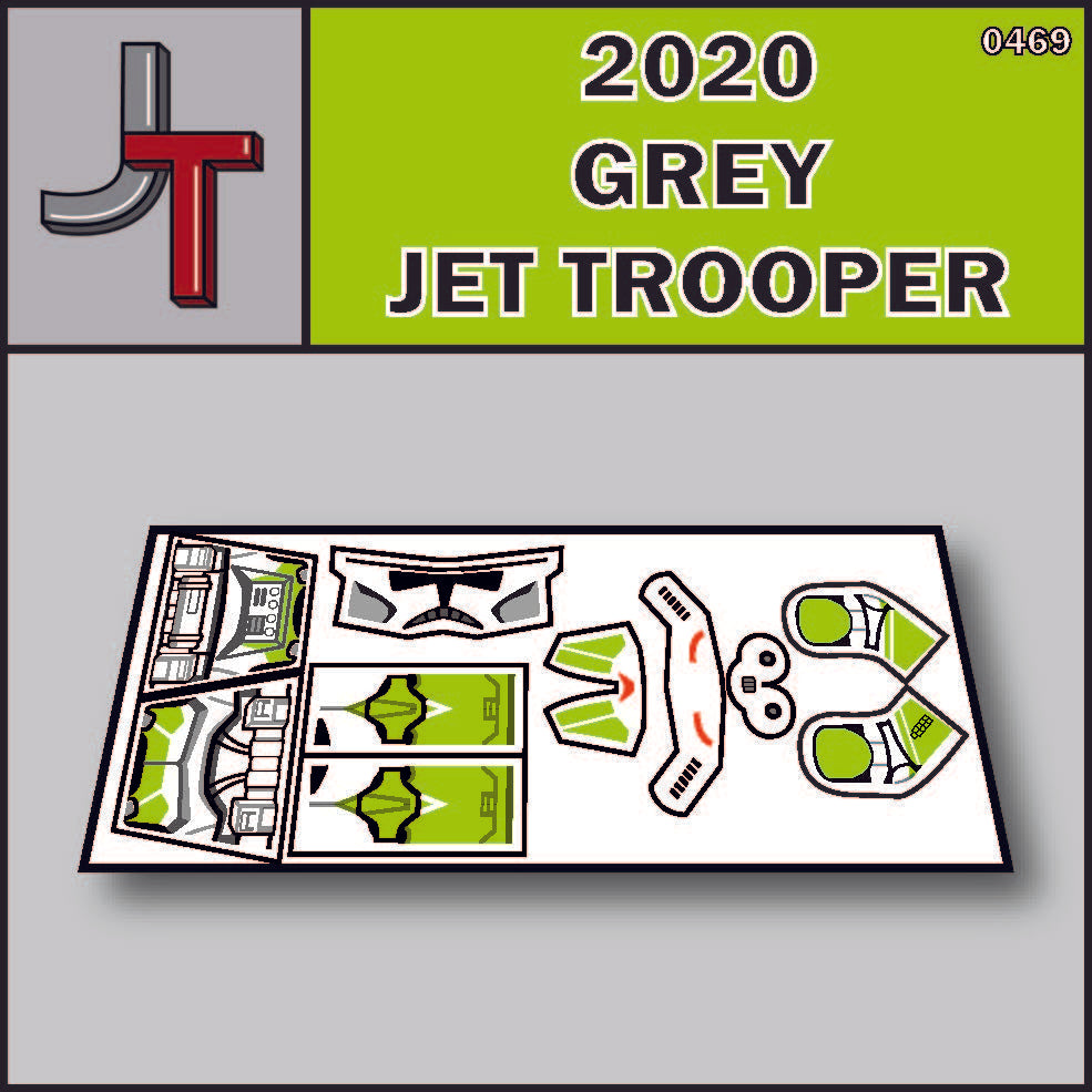JONAK Toys Phase 2 Decal Sheet- Grey Unit Jet Trooper