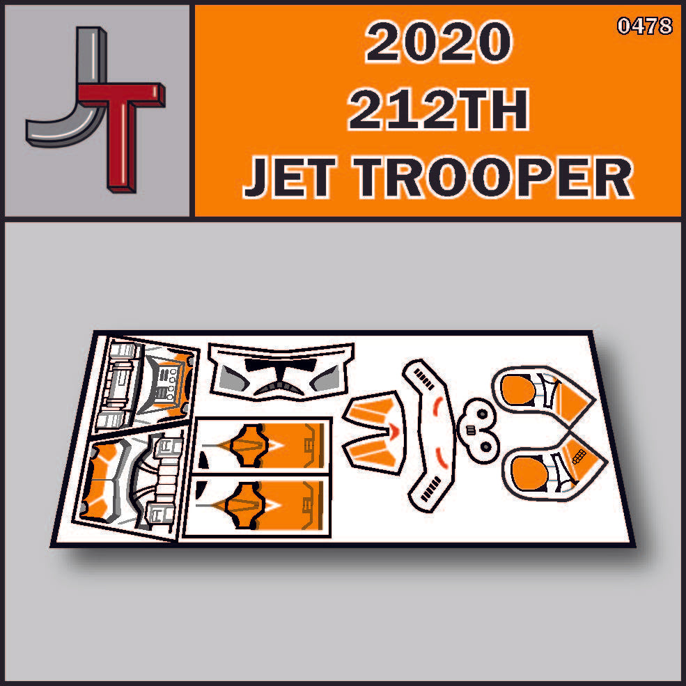 JONAK Toys Phase 2 Decal Sheet- 212th Jet Trooper