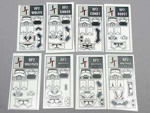 JONAK Toys Phase 2 Decal Sheets- Wolfpack Squad Pack