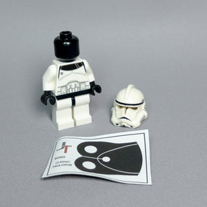 JONAK Toys UV Printed Figure- OGP2 Captain Wilco w/ Official LEGO Helmet + Custom Cloth